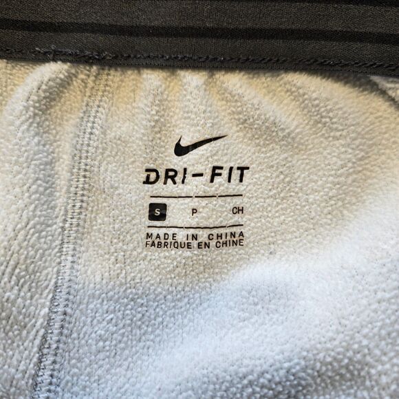Nike Dri Fit Women Therma Fleece Pants Grey Pink Swoosh Small - Picture 6 of 6